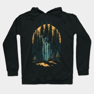 Pine trees in the forest Hoodie